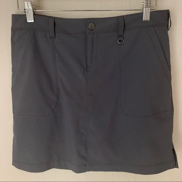 REI Northway Skort Skirt Stretch Asphalt Grey Hiking Activewear Travel Quick Dry - Picture 7 of 14
